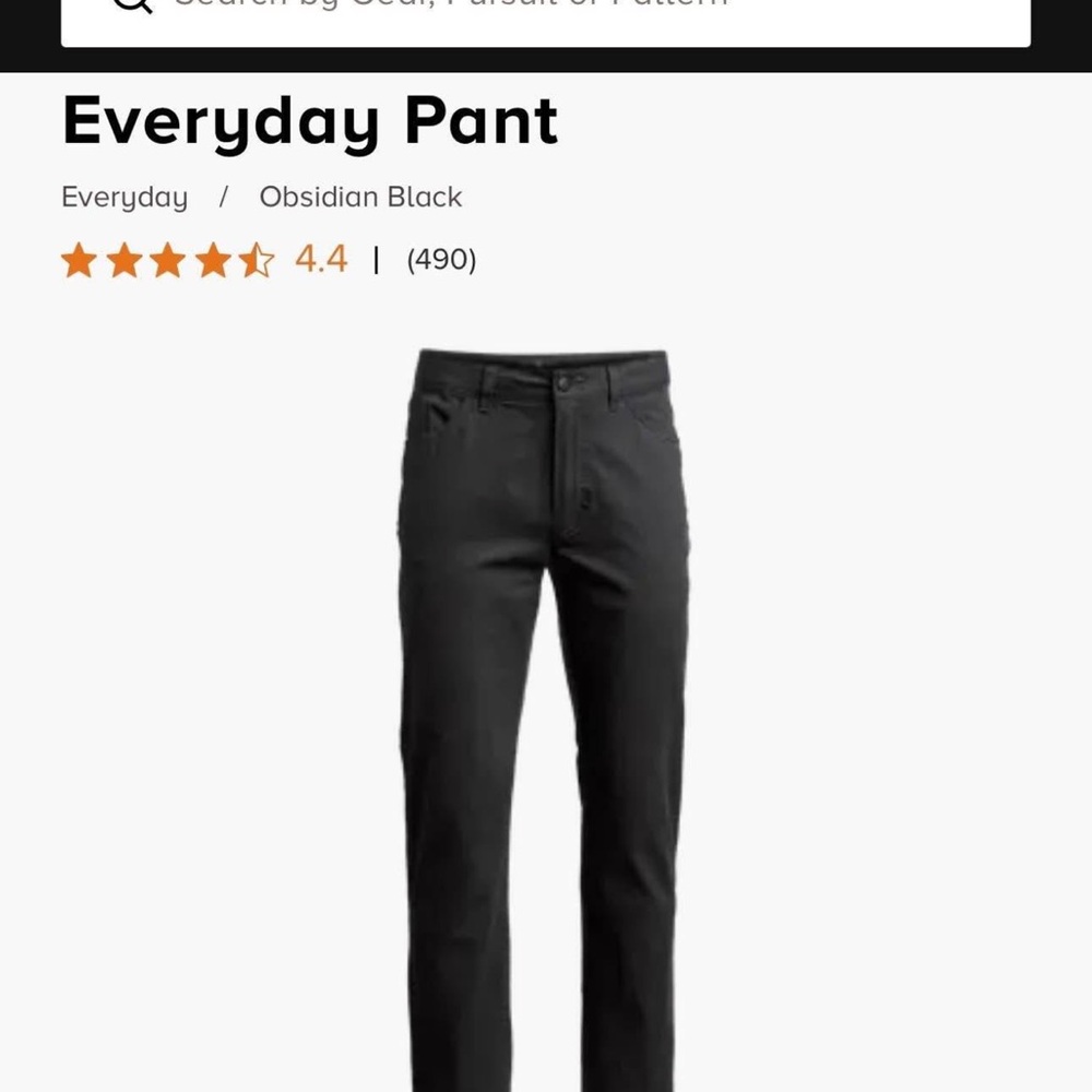 Obsidian Black Men's Pants